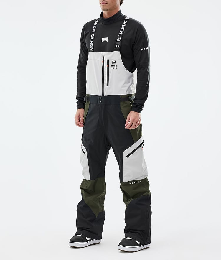 Montec Dozer Snowboard Pants Men Light Grey/Black/Olive Green, Image 1 of 6