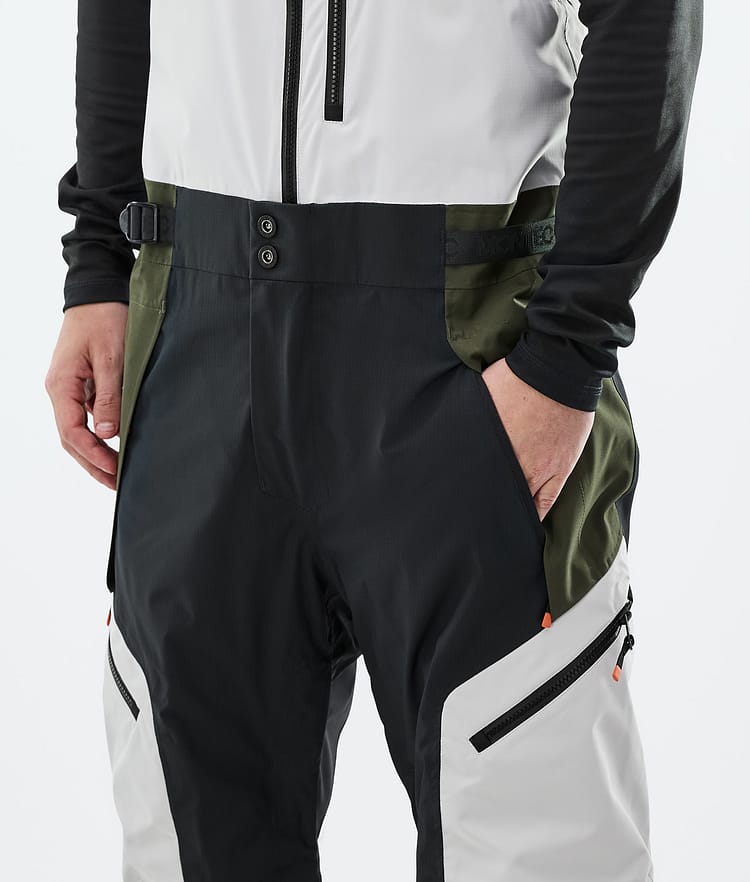 Montec Dozer Snowboard Pants Men Light Grey/Black/Olive Green, Image 4 of 6