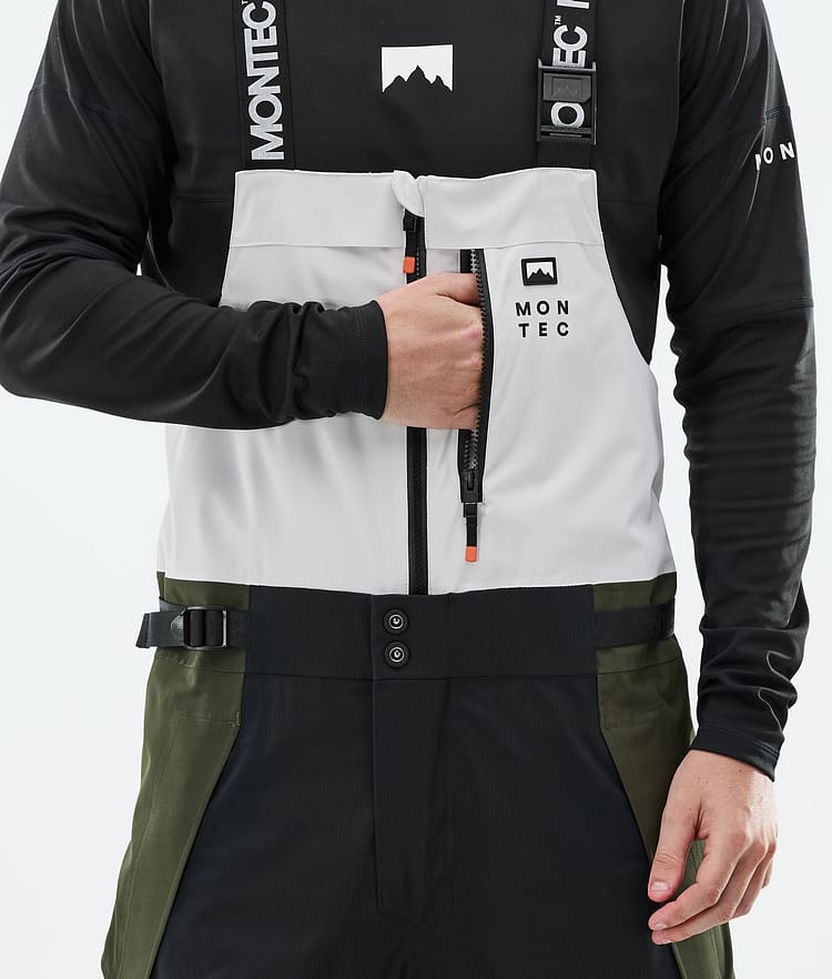 Montec Dozer Ski Pants Men Light Grey/Black/Olive Green, Image 5 of 6