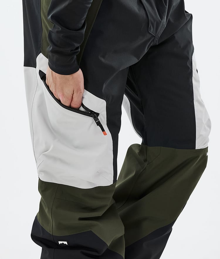 Montec Dozer Snowboard Pants Men Light Grey/Black/Olive Green, Image 6 of 6
