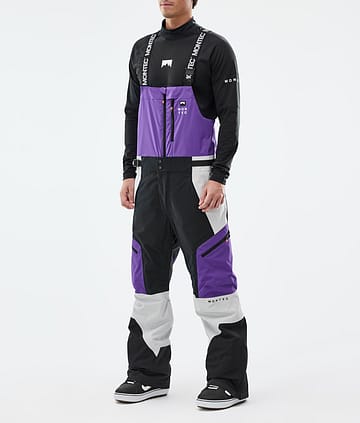 Montec Dozer Pantaloni Snowboard Uomo Vivid Purple/Black/Light Grey