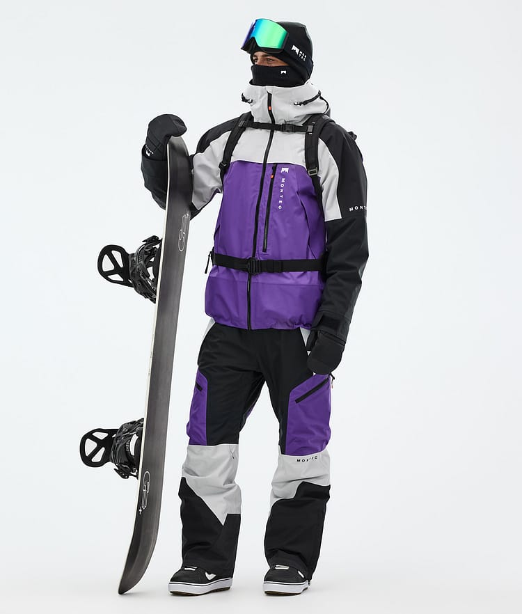 Montec Dozer Pantaloni Snowboard Uomo Vivid Purple/Black/Light Grey, Immagine 2 di 7