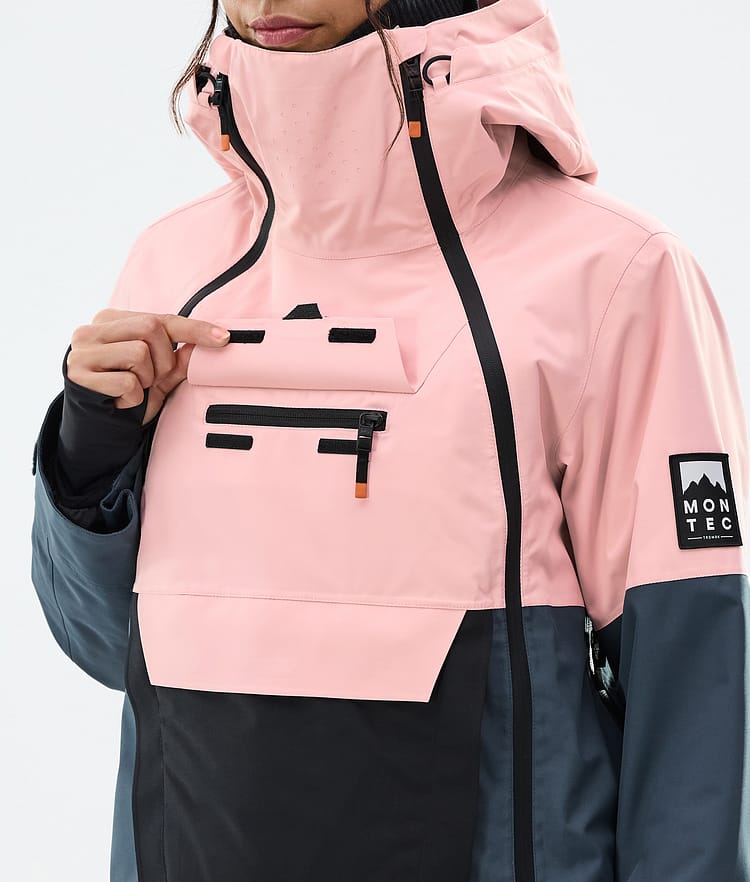 Montec Doom W Snowboard Jacket Women Soft Pink/Black/Metal Blue, Image 10 of 11