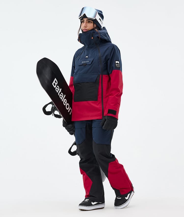 Montec Doom W Snowboard Jacket Women Dark Blue/Black/Deep Red, Image 3 of 11
