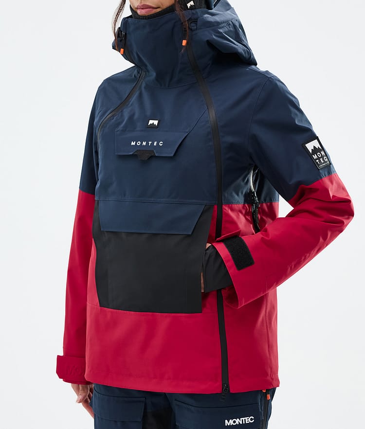 Montec Doom W Snowboard Jacket Women Dark Blue/Black/Deep Red, Image 8 of 11