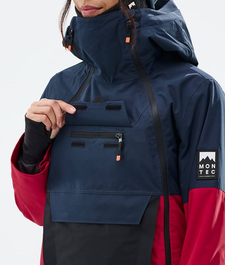 Montec Doom W Snowboard Jacket Women Dark Blue/Black/Deep Red, Image 10 of 11