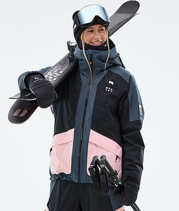 Montec Morpheus W Lyžařská Bunda Dámské Metal Blue/Black/Soft Pink