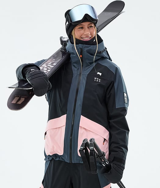 Montec Morpheus W Ski jas Dames Metal Blue/Black/Soft Pink