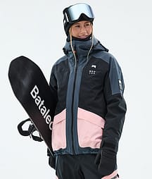 Montec Morpheus W 25 Snowboard Jacket Women Metal Blue/Black/Soft Pink