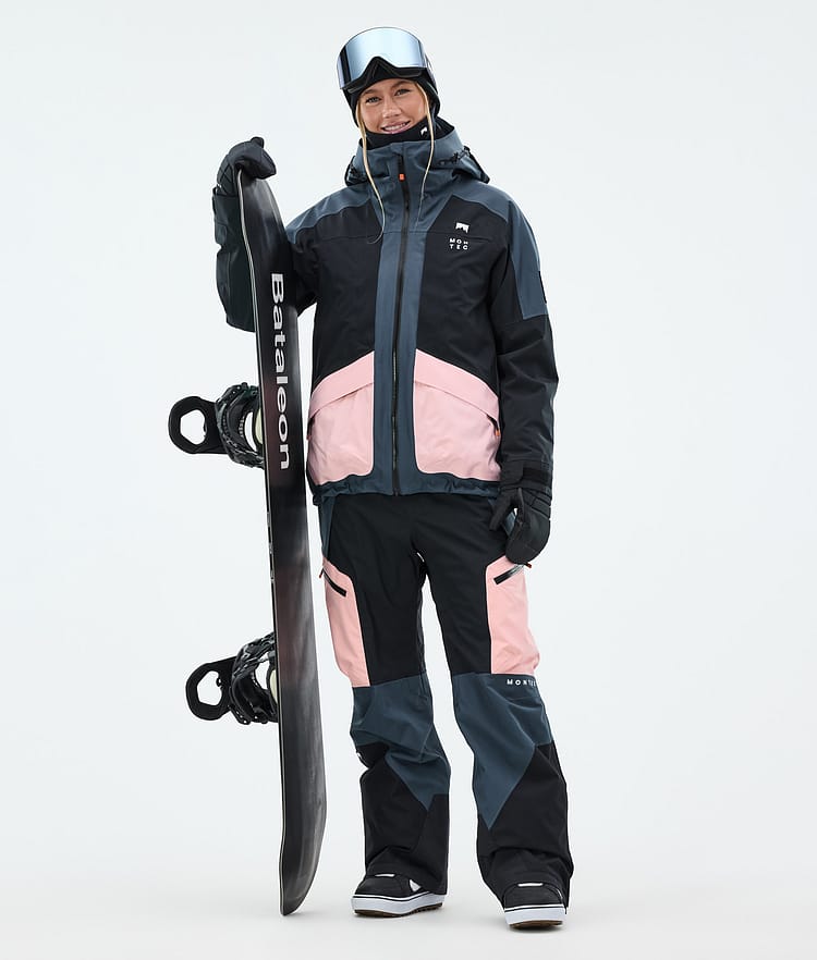 Montec Morpheus W Snowboard Jacket Women Metal Blue/Black/Soft Pink, Image 3 of 10