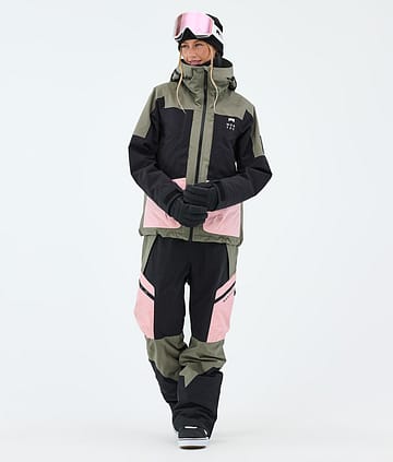 Montec Morpheus W Snowboard Outfit Greenish/Black/Soft Pink