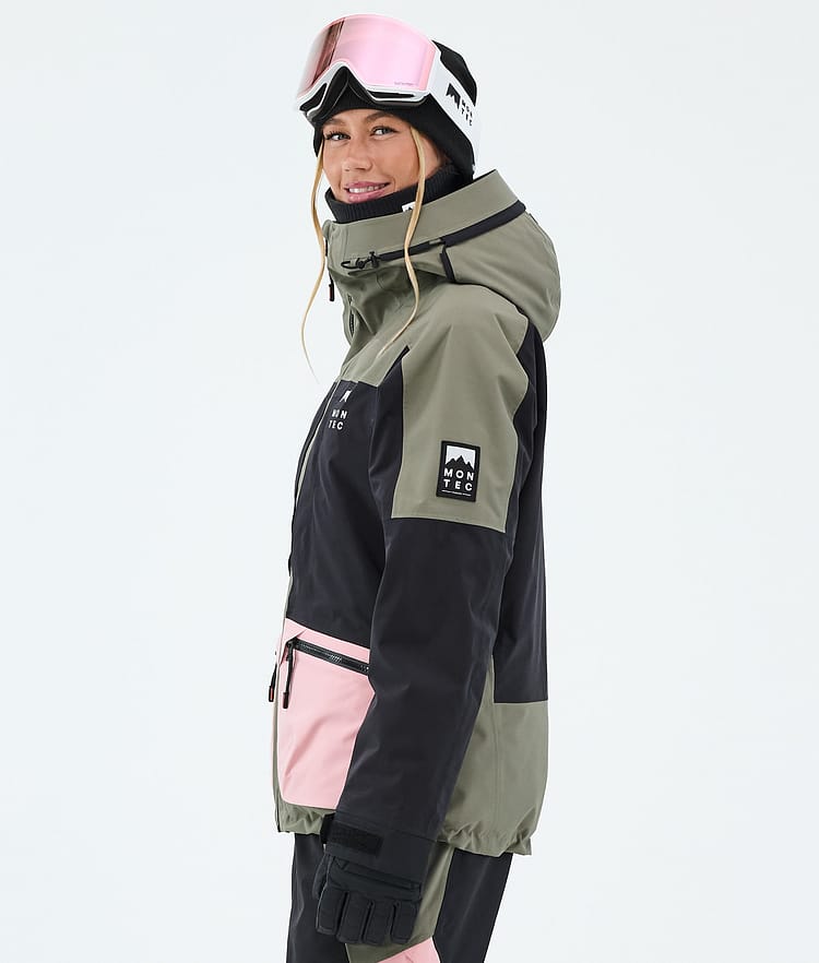 Montec Morpheus W Giacca Snowboard Donna Greenish/Black/Soft Pink, Image 5 of 9