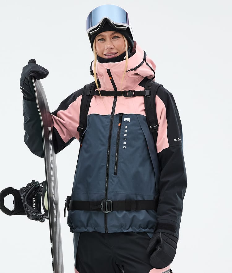 Montec Oracle W Snowboard Jacket Women Soft Pink/Black/Metal Blue, Image 1 of 10