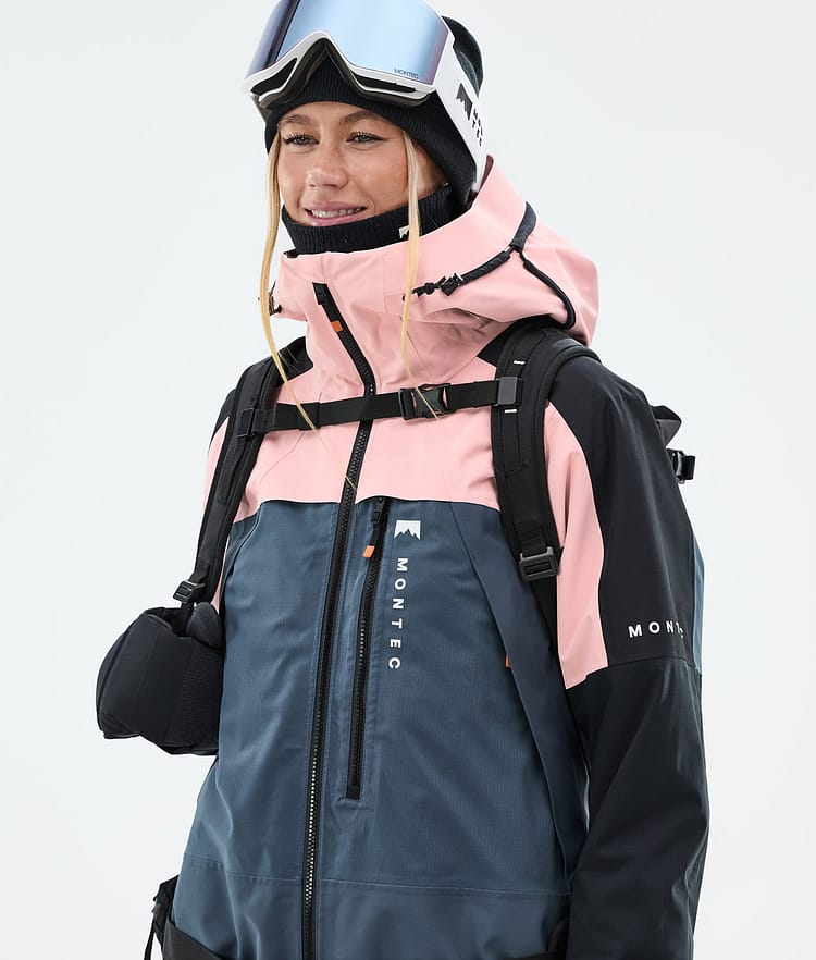Montec Oracle W Ski Jacket Women Soft Pink/Black/Metal Blue, Image 2 of 10