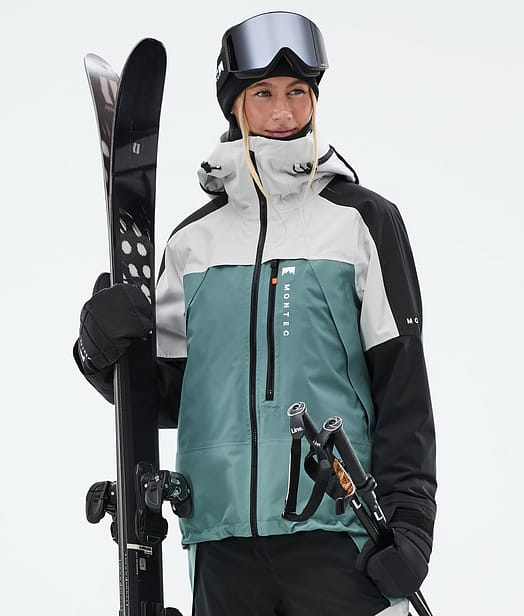 Montec Oracle W Ski jas Dames Light Grey/Black/Atlantic