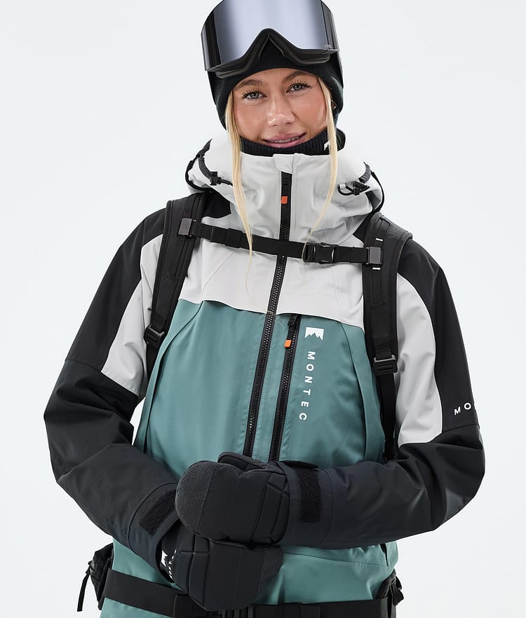Montec Oracle W Ski Jacket Women Light Grey/Black/Atlantic, Image 2 of 10
