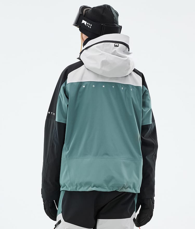 Montec Oracle W Snowboard Jacket Women Light Grey/Black/Atlantic, Image 7 of 10