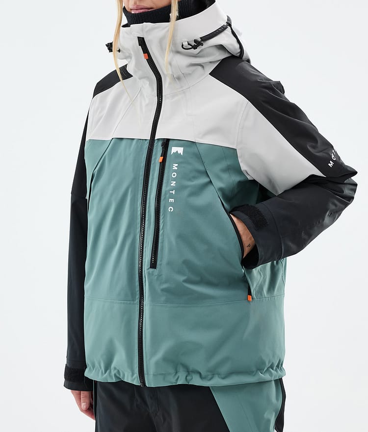 Montec Oracle W Ski Jacket Women Light Grey/Black/Atlantic, Image 8 of 10