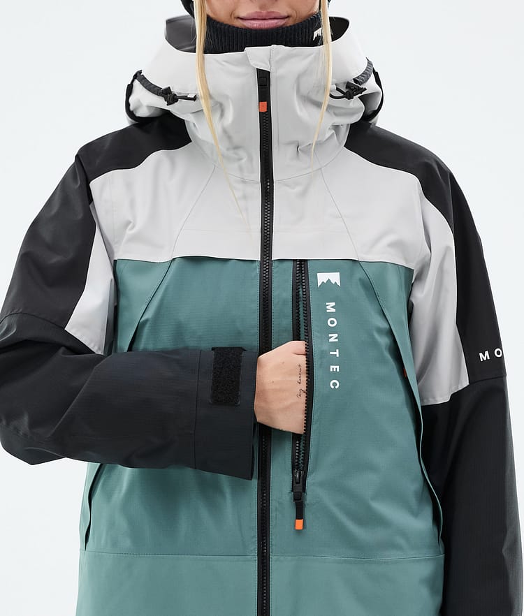 Montec Oracle W Ski Jacket Women Light Grey/Black/Atlantic, Image 9 of 10