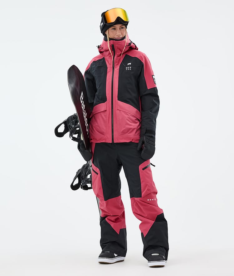 Montec Dozer W Pantaloni Snowboard Donna Light Red/Black, Immagine 2 di 7