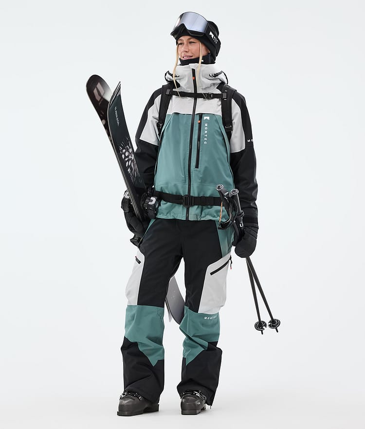 Montec Dozer W Pantaloni Sci Donna Light Grey/Black/Atlantic, Immagine 2 di 7