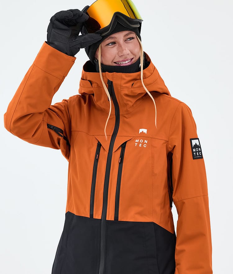 Montec Moss W Veste Snowboard Femme Burned Orange/Black, Image 4 of 9