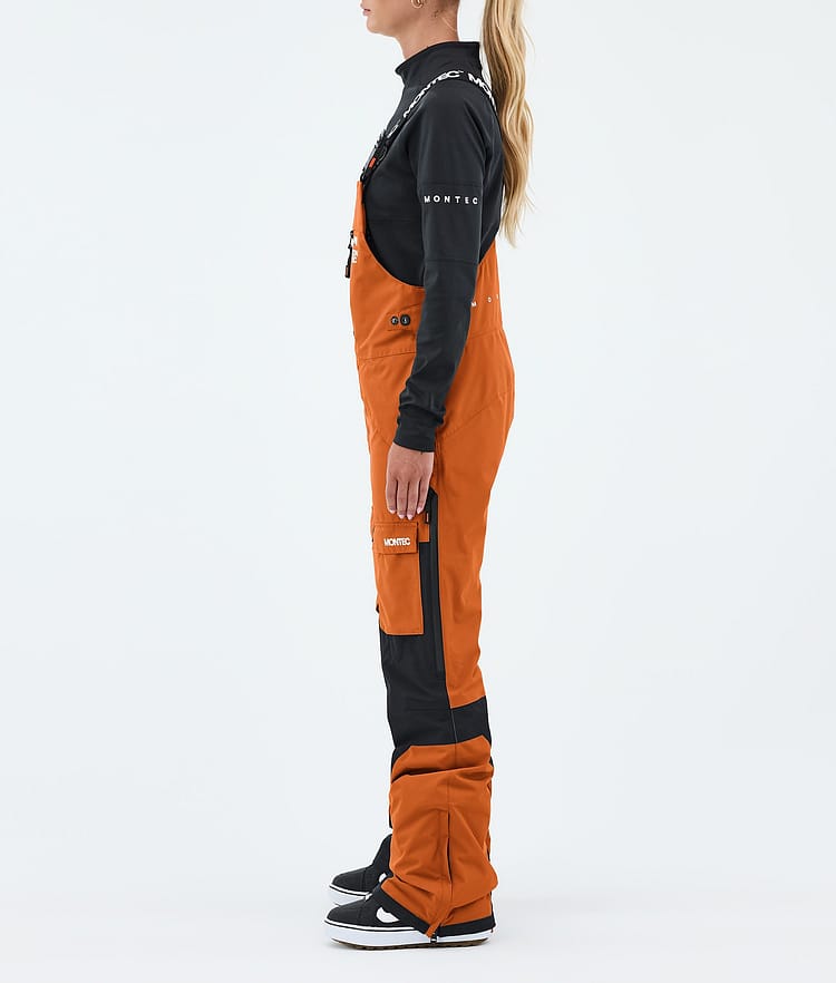 Montec Fawk W Pantalon de Snowboard Femme Burned Orange/Black, Image 3 of 7