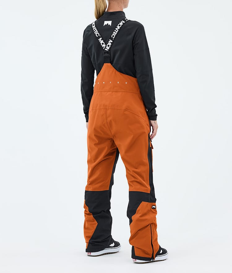Montec Fawk W Pantalon de Snowboard Femme Burned Orange/Black, Image 4 of 7