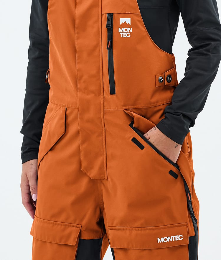 Montec Fawk W Pantalon de Snowboard Femme Burned Orange/Black, Image 5 of 7