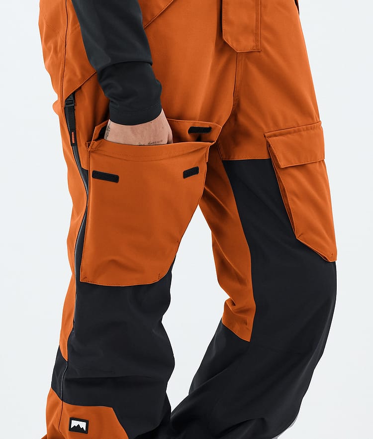 Montec Fawk W Pantalon de Snowboard Femme Burned Orange/Black, Image 7 of 7