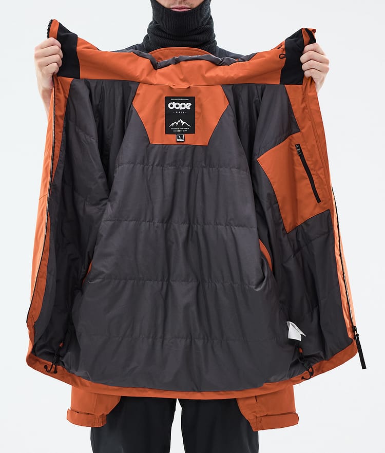 Dope Spartan Veste de Ski Homme Burned Orange, Image 9 sur 9