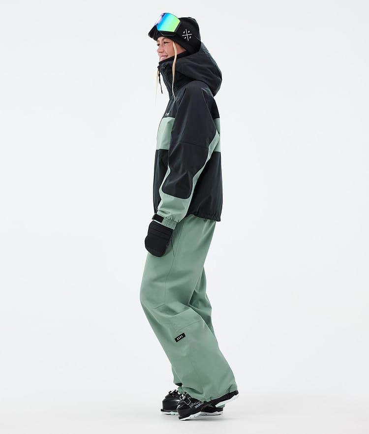Dope Spartan W Veste de Ski Femme Stripe Black/Faded Green, Image 3 sur 8