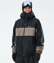 Dope Spartan Snowboard Jacket Men Stripe Black/Walnut