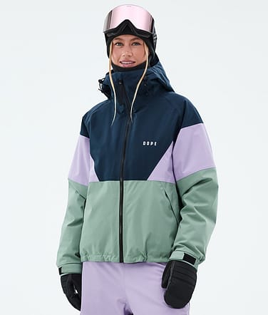 Dope Spartan W Giacca Snowboard Sport Dark Blue/Faded Violet/Faded Green
