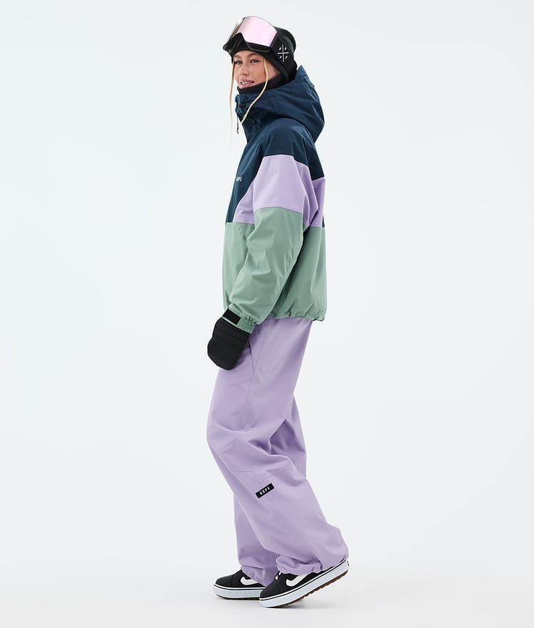 Dope Spartan W Snowboard Jacket Women Sport Dark Blue/Faded Violet/Faded Green, Image 3 of 8