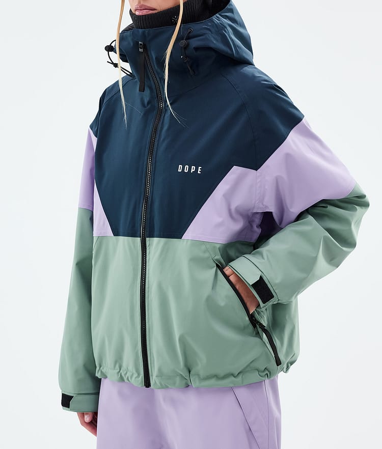 Dope Spartan W Snowboard Jacket Women Sport Dark Blue/Faded Violet/Faded Green, Image 7 of 8
