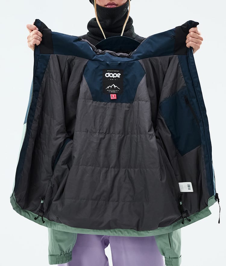 Dope Spartan W Ski Jacket Women Sport Dark Blue/Faded Violet/Faded Green, Image 8 of 8