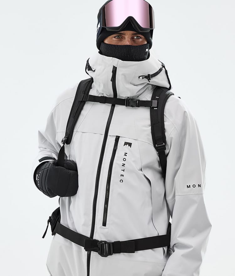 Montec Oracle Veste Snowboard Homme Light Grey, Image 2 sur 10