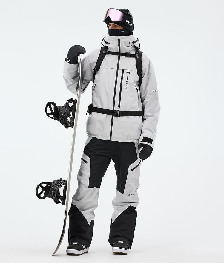 Montec Oracle Veste Snowboard Homme Light Grey, Image 3 sur 10