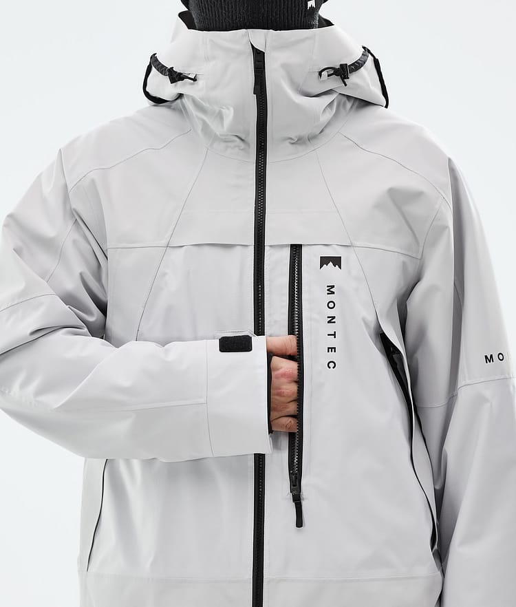 Montec Oracle Veste Snowboard Homme Light Grey, Image 8 sur 10