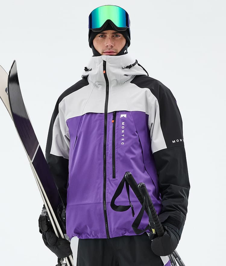 Montec Oracle Veste de Ski Homme Light Grey/Black/Vivid Purple, Image 1 sur 10