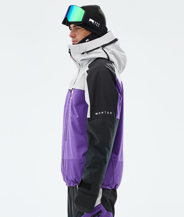 Montec Oracle Snowboard Jacket Men Light Grey/Black/Vivid Purple, Image 6 of 10