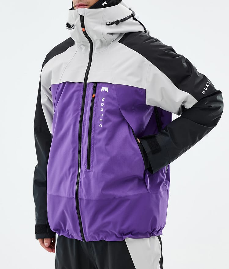 Montec Oracle Snowboard Jacket Men Light Grey/Black/Vivid Purple, Image 8 of 10