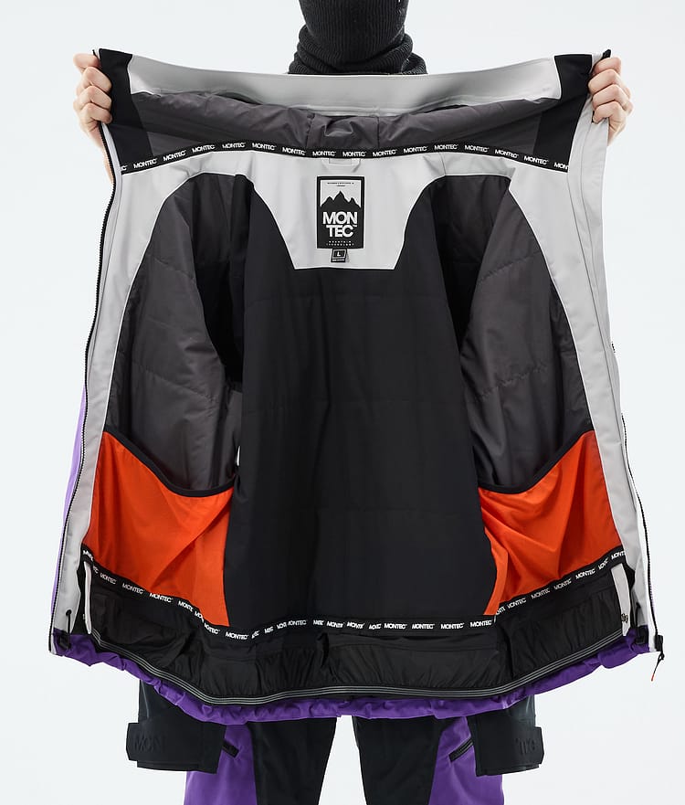 Montec Oracle Snowboard Jacket Men Light Grey/Black/Vivid Purple, Image 10 of 10