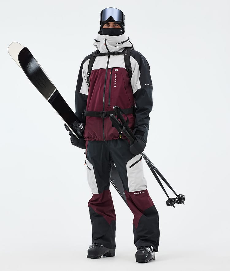 Montec Oracle Ski Jacket Men Light Grey/Black/Burgundy, Image 3 of 10