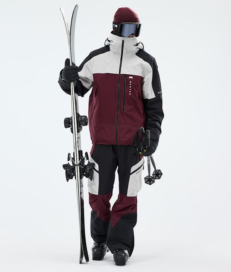 Montec Oracle Ski jas Heren Light Grey/Black/Burgundy, Image 2 of 9