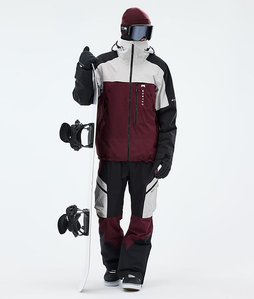 Montec Oracle Snowboard Outfit Light Grey/Black/Burgundy