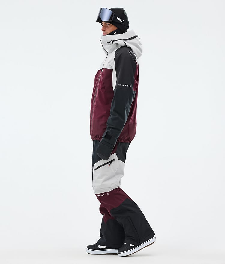 Montec Oracle Giacca Snowboard Uomo Light Grey/Black/Burgundy, Immagine 4 di 10
