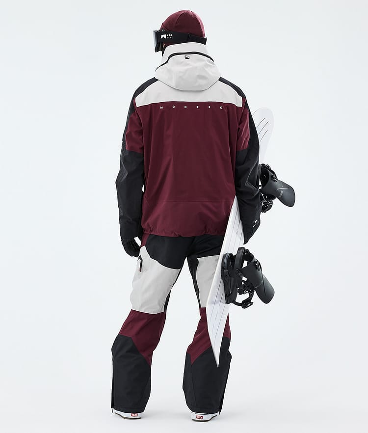 Montec Oracle Snowboard jas Heren Light Grey/Black/Burgundy, Image 3 of 9