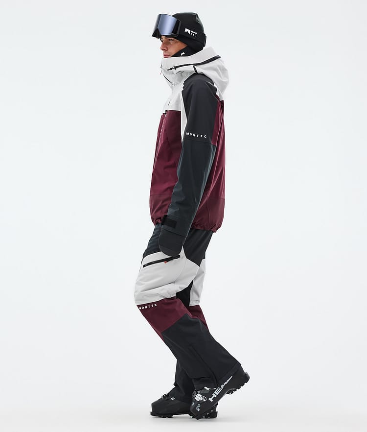 Montec Oracle Ski Jacket Men Light Grey/Black/Burgundy, Image 4 of 10